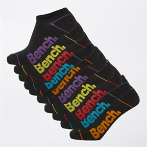 Bench Junior Boys Grommet Ten Pack Trainer Socks Black/Multi