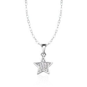 Signature Children's Silver & CZ Star Necklace