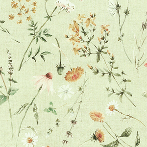 ANTE DECOR Chloe Digital Print Fabric Soft Green