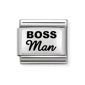 Classic Silver Boss Man Charm