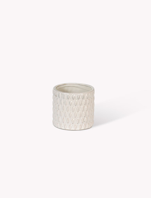 Blewbury Bobble Pot 11cm - Stoneware, White