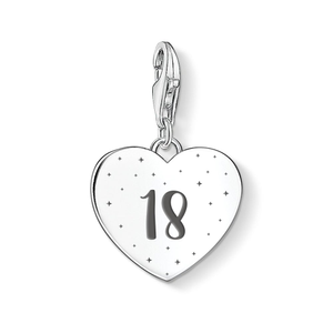 Classic Silver 18 Heart Charm