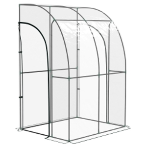Outsunny 143cm x 118cm Walk-In Lean To Greenhouse, with Accessories