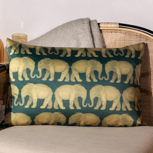 Paoletti Parade Elephant Printed 40cm x 60cm Filled Boudoir Emerald