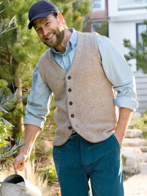 Oat Knitted Waistcoat