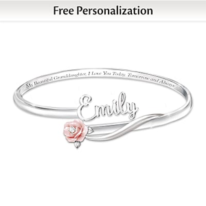 Granddaughter Charming Touches Bracelet - Rose