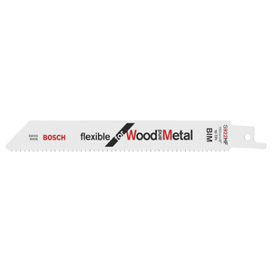 Bosch 2608656320 Reciprocating Sabre Saw Blade S 922 HF BIM Flexible For Wood & Metal 150mm 10TPI Pack of 100