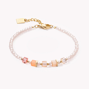 Elegance Crystals Bracelet Gold Plated Apricot