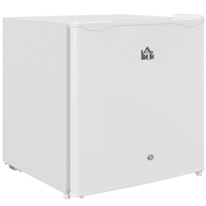 HOMCOM 46 Litre Lockable Countertop Fridge - Cream White