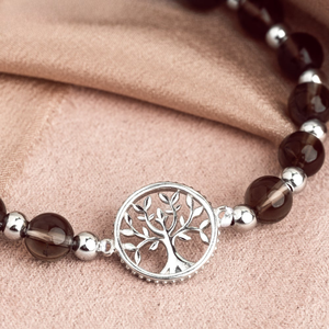 Tempest Wald Silver & Quartz Tree of Life Bracelet