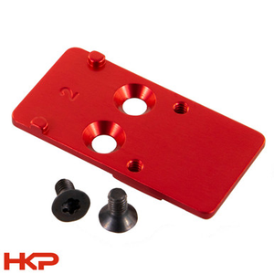 HK VP9 Optic Plate #2 - Trijicon RMR, Holosun, Swampfox - Red Dot Pistol Mount - Red - BLEMISHED