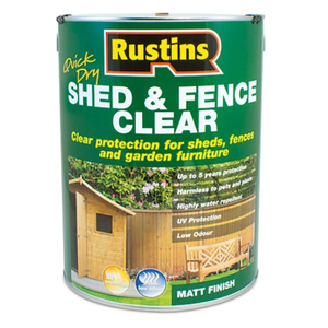Rustins Quick & Dry Shed and Fence - Clear 5L