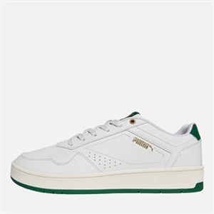 Puma Mens Court Classic Trainers Puma White/Vine/Puma Gold
