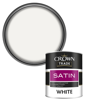 Crown Trade Satin - White