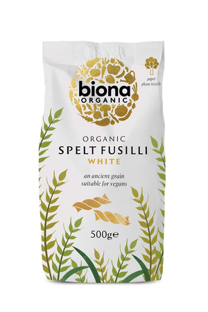 Organic Spelt Fusilli - White (Biona) 500g