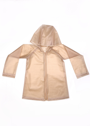 Mrs Ertha - Drizzle Rain Coat - Soft Squares