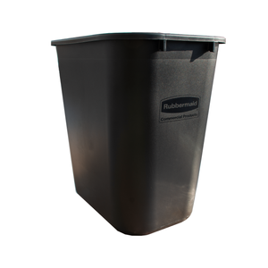 Set of 3 x Rubbermaid Rectangular Wastebasket - 26.6L - Black