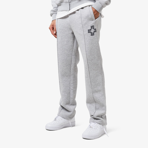 Monogram Open Hem Jogger | Grey Marl