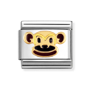 Classic Gold & Enamel Monkey Charm