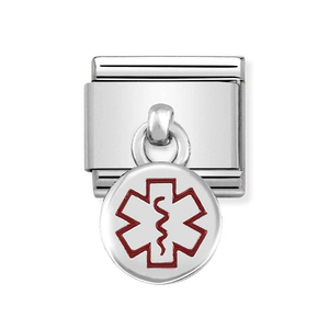 Classic Silver Medical Alert Pendant Charm