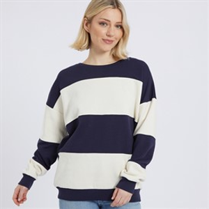 Board Angels Womens Sweatshirt Navy/Ecru
