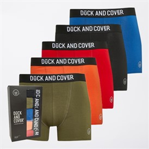 Duck and Cover Mens Thriller Five Pack Boxer Shorts Assorted