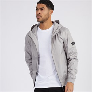 Avant Garde Mens Hooded Veste Bomber Jacket Light Grey