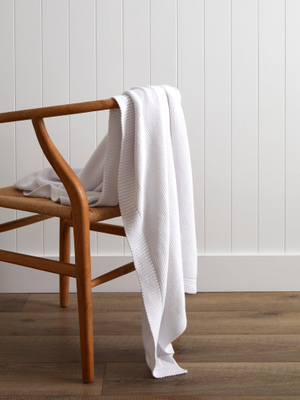 Brighton Cotton Throw in White
