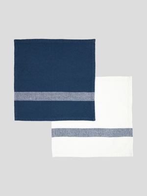 Beaumont Washcloth Set of 2 in Navy White