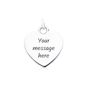 Signature Silver Engravable 15mm Heart Pendant