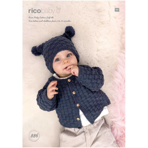 Jacket and Hat in Baby Cotton Soft DK (886)