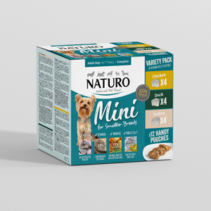 NATURO Mini Adult Variety Pack Pouch, 12x150g