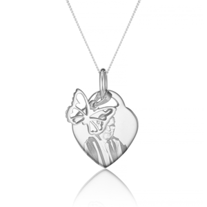 Sterling Silver ButterflyPhoto Necklace
