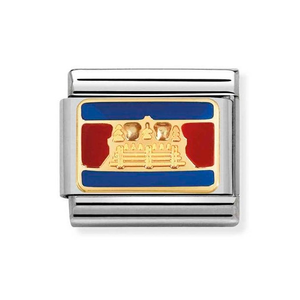 Classic Gold & Enamel Flag Of Cambodia Charm