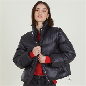 Brave Soul Womens Bangkok 2 In 1 Jacket Black