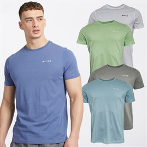 NICCE Mens Kaydence Five Pack T-Shirts Element Blue/White/Ice/Circular Grey/Pear Green