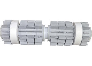 2 Spazzole Posteriori PVC Corte Termofuse con 2 Anelli Wonder & Cuscinetto Centrale per Robot Maytronic Dolphin E 60 – E 70 / Poolstyle 60 / M 550 – M 600 – M 700 / Zenit 55 - 60 - 70 / Cosmos 30 / Pro X2 / Pro X90i / Wave 90i / 9995567-ASSY