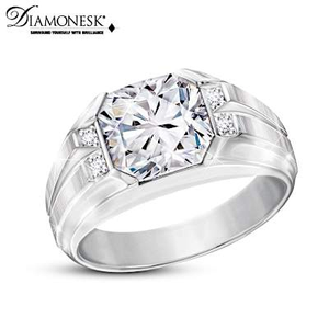 7.5-Carat Simulated Diamond Polaris Diamonesk Ring Size 10