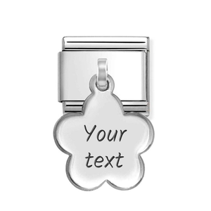 Classic Silver Flower Pendant Charm