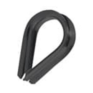 Black Wire Rope Thimble - Stainless Steel