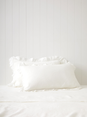 Loft Linen Frill Pillowcase Set