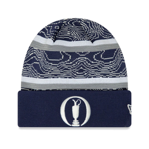 The Open Championships Jacquard Navy Cuff Knit Beanie Hat