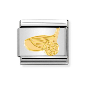 Classic Gold Golf Club & Ball Charm