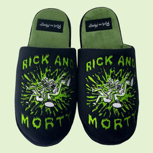 Rick and Morty Splat Mens Mule Slippers UK 8-10