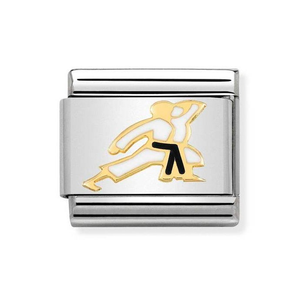 Classic Gold & Enamel Karate Charm