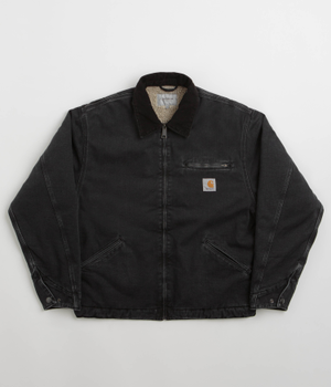 Carhartt OG Detroit Jacket - Black / Black Stone Washed