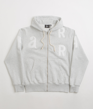 by Parra Word Salad Full Zip Hoodie - Heather Grey