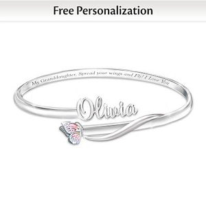 Granddaughter Charming Touches Bracelet - Butterfly