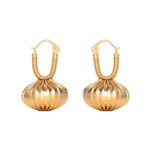 Aelia Gold Plated Hoop Dangle Earrings