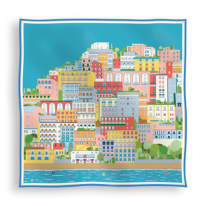Amalfi Coast Ii Silk Scarf In Citrus Splash (one size)